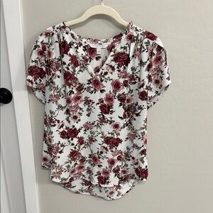 Floral V-Neck Women's Top